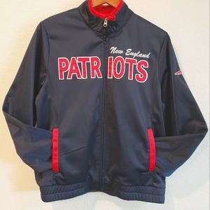 Vintage Style NFL New England Patriots Full Zip Track Jacket Patch Accent L